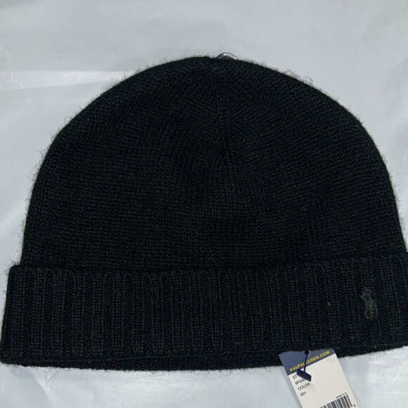 Polo Ralph Lauren Men's Lightweight Cashmere Blend Beanie-black - Picture 1 of 1